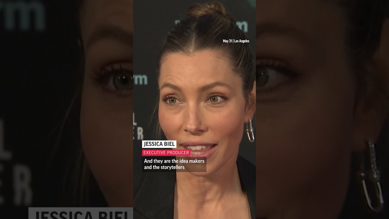 Executive producer and actor Jessica Biel says she supports writers amid strike. #shorts