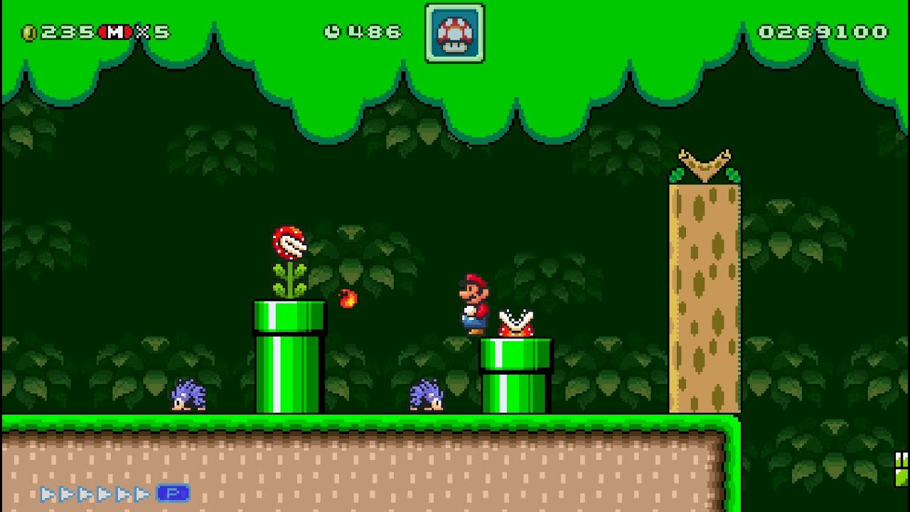 Super Mario 4 Jugadores Legacy - retro, jungle, swamp and forest