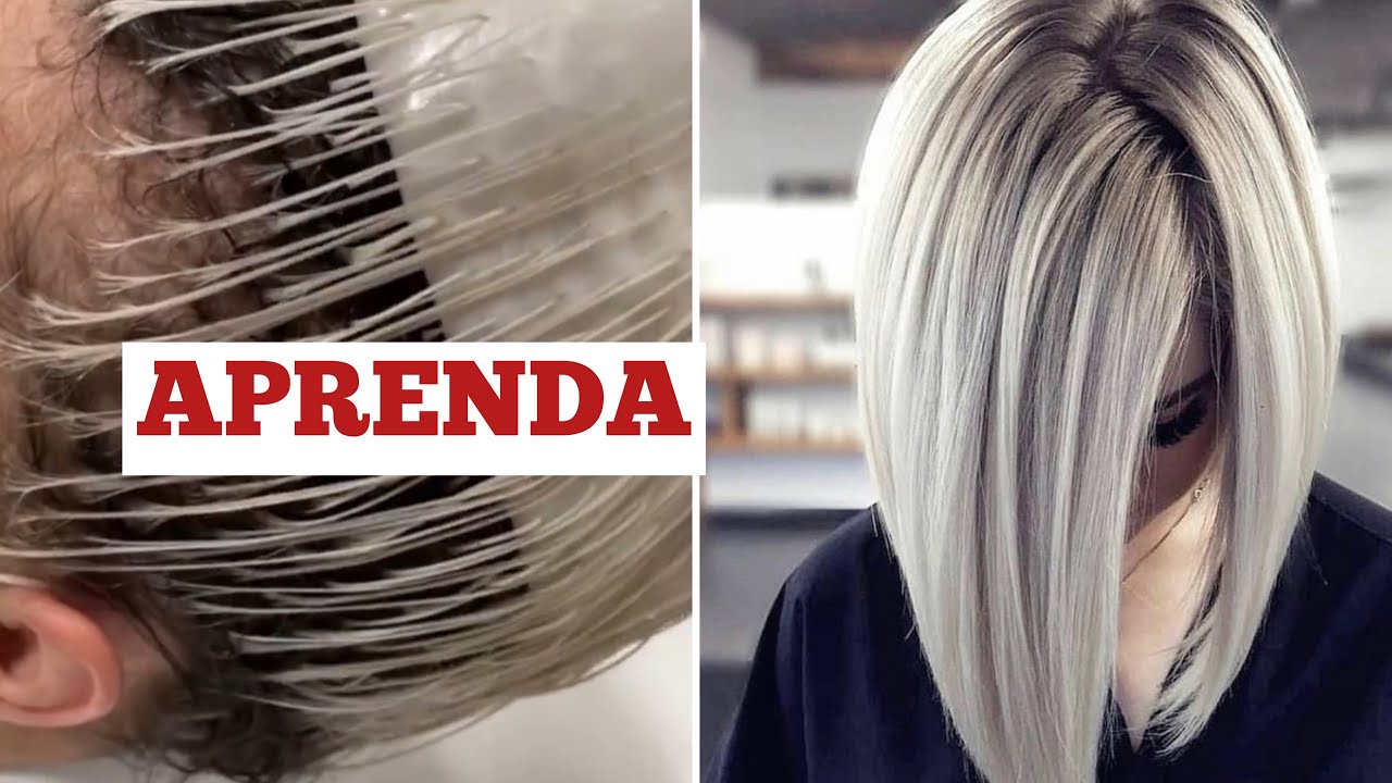 COMO FAZER MECHAS PLATINADAS NA TOUCA  EM CABELO CURTO