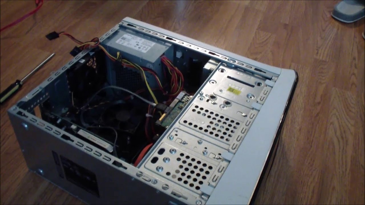 Dell XPS 8300: снятие корзины жесткого диска и установка жесткого диска