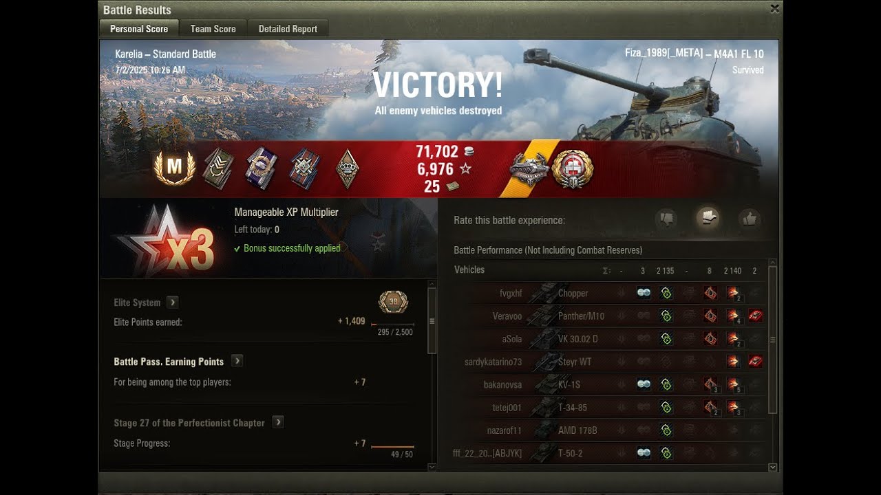 M4A1 FL 10  2.1k damage 2.1k assistance damage 2 frags
