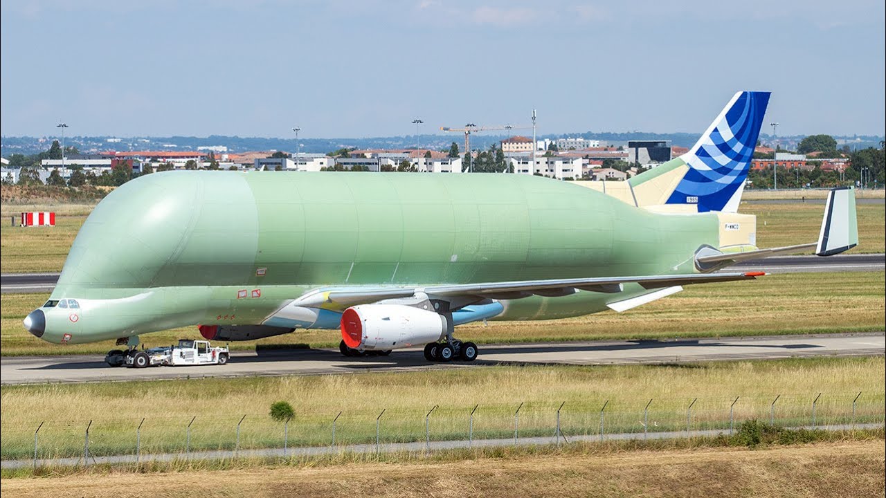 Airbus Beluga XL #4 after washing, Toulouse Blagnac Airport