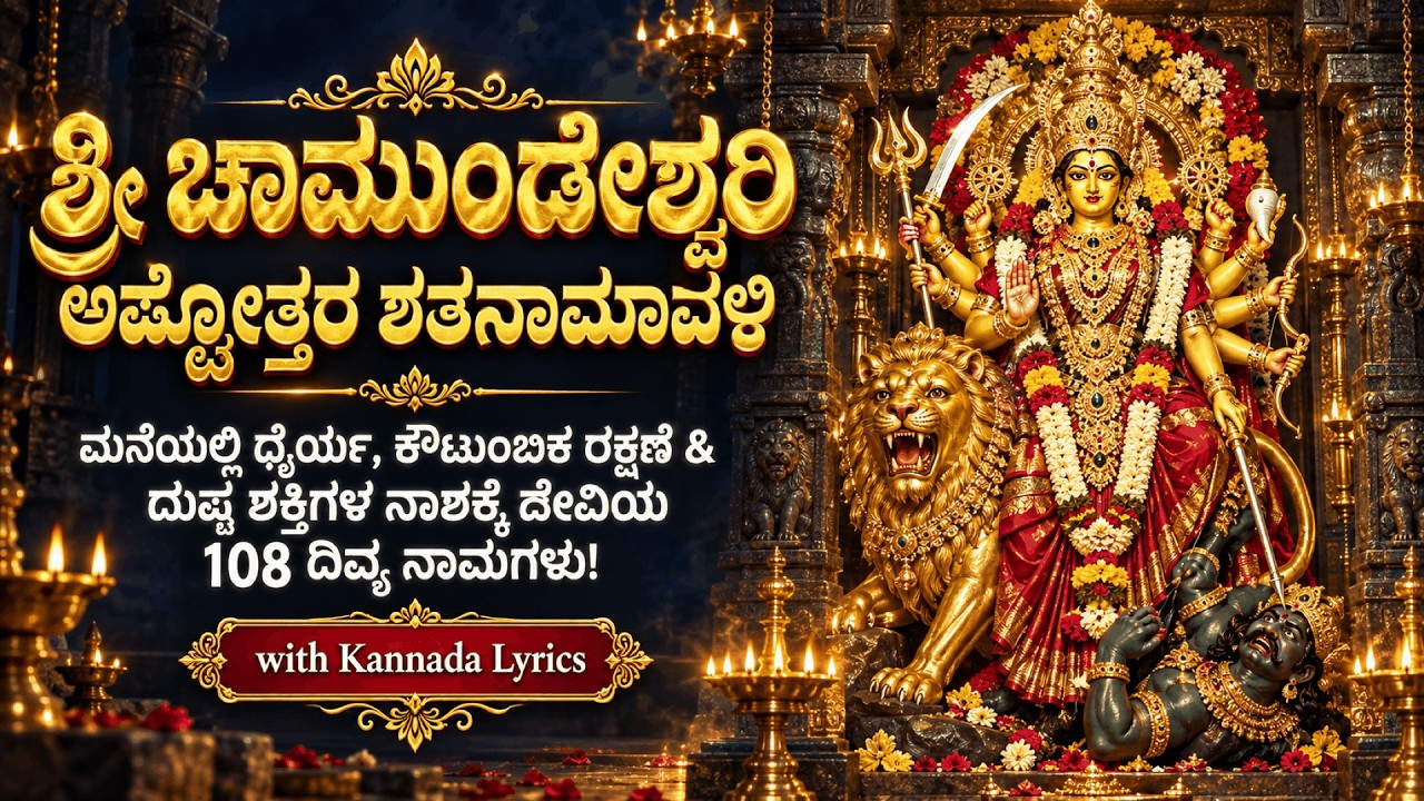 ಚಾಮುಂಡೇಶ್ವರಿ ಅಷ್ಟೋತ್ತರ ಶತನಾಮಾವಳಿ |  Chamundeshwari Ashtottaram in Kannada