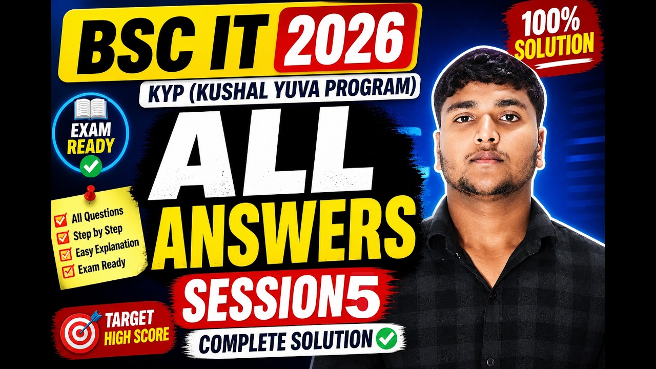 KYP New Session 2026 Session 7 | BS-CIT 5 Lab All Question Solved | 100% Correct Answer | Full Guide