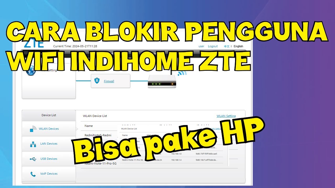 Cara Blokir Pengguna WiFi Indihome Pakai HP | Blacklist Pengguna WiFi