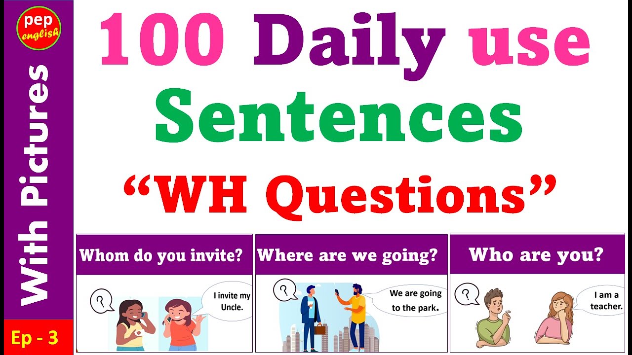 Daily use sentences in English | English sentences for daily use | WH Questions sentence
