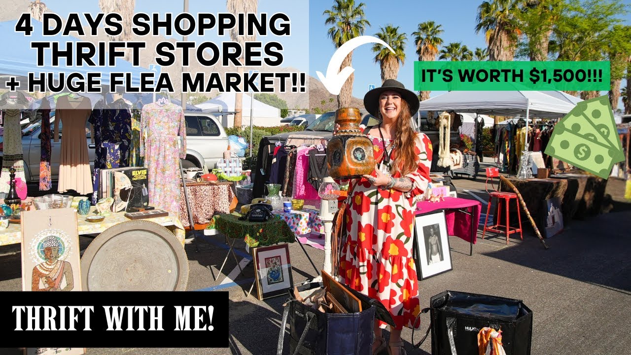 I COULDN’T BELIEVE MY FIRST FIND!!! 4 Days Thrifting At Thrift Stores + Massive Flea Market Haul!