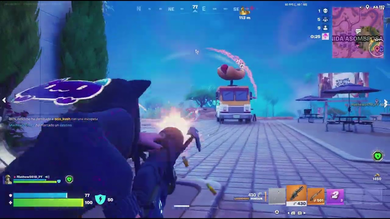 Fortnite cero construcción ganando con las armas del delorean con mi amigo Mathew 💥🔥🔥