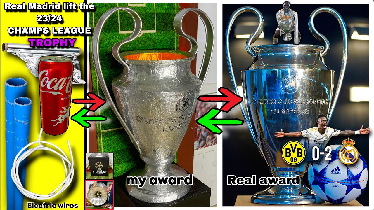 How to make UEFA CHAMPIONS LEAGUE 2024 🏆trophy | #realmadrid  #ucl #championsleague2024 #CHAMP15NS