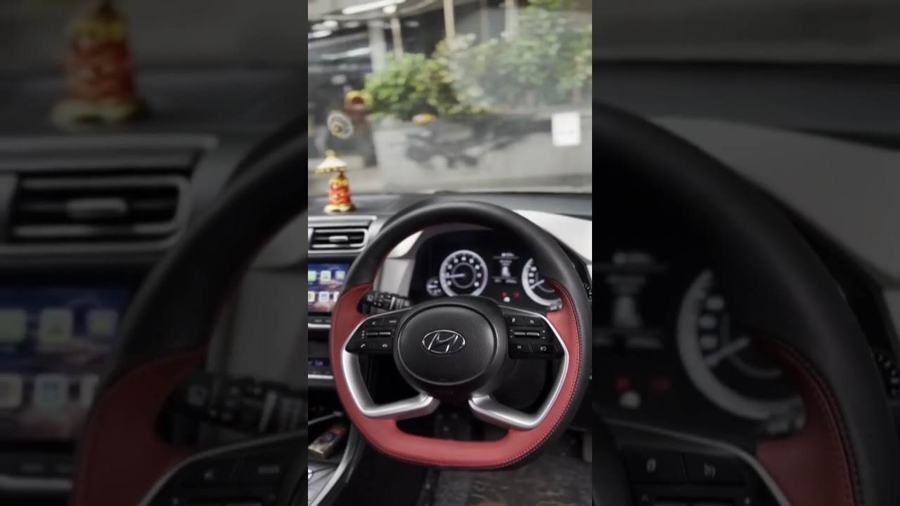 Latest CRETA interior modification with cherry and black colour #creta #cretamodification #cretasuv