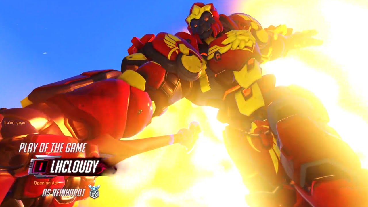 Лучший Райнхардт, доминирующий в рейтинге &ndash; LHCloudy! POTG! [Overwatch 2, 18 сезон, топ-500]