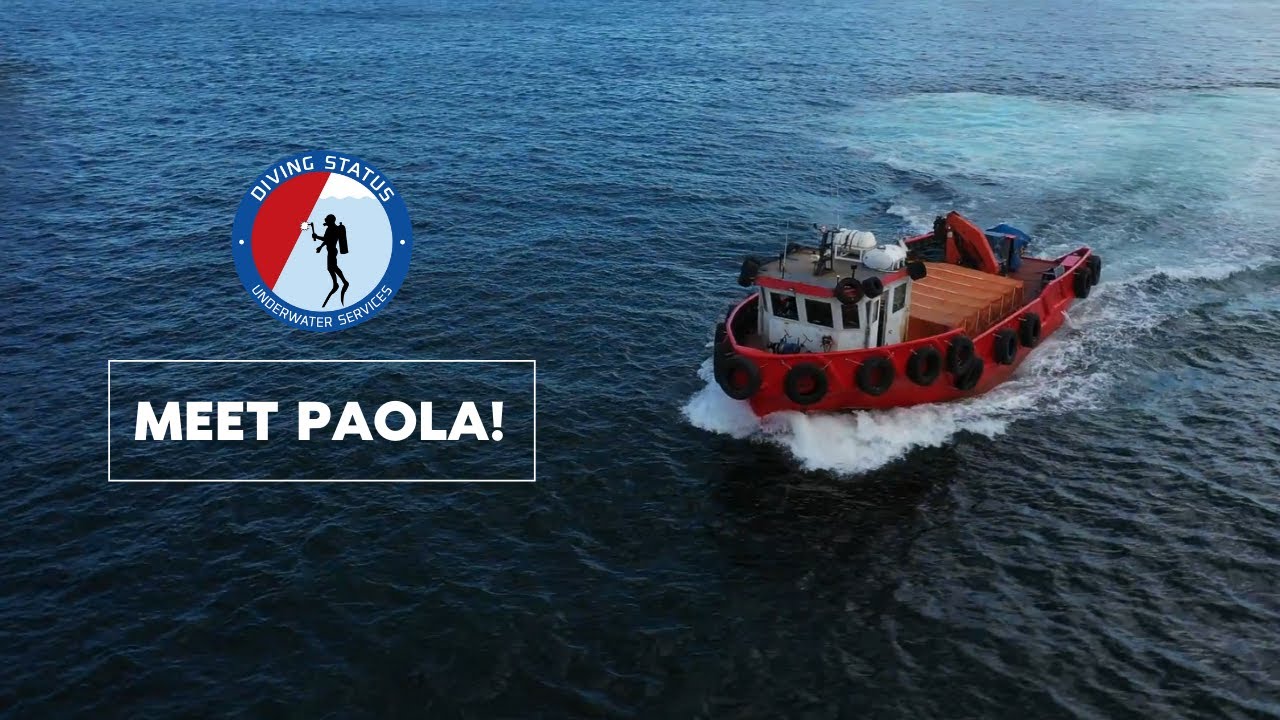 Meet Paola, our Supply Vessel in Piraeus PCT by drone | Diving Status | #InwaterServices