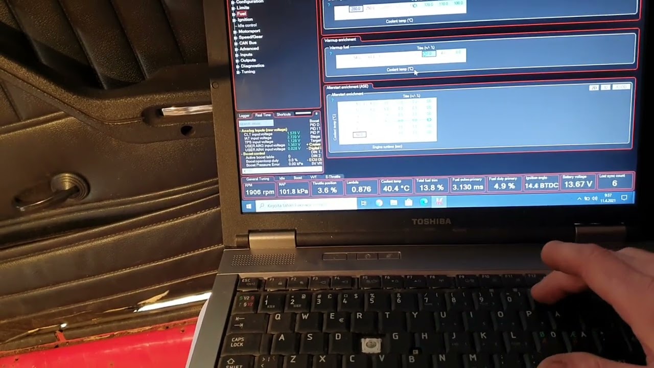Kylmärikastuksen säätöä evo3 moottoriin. maxxecu