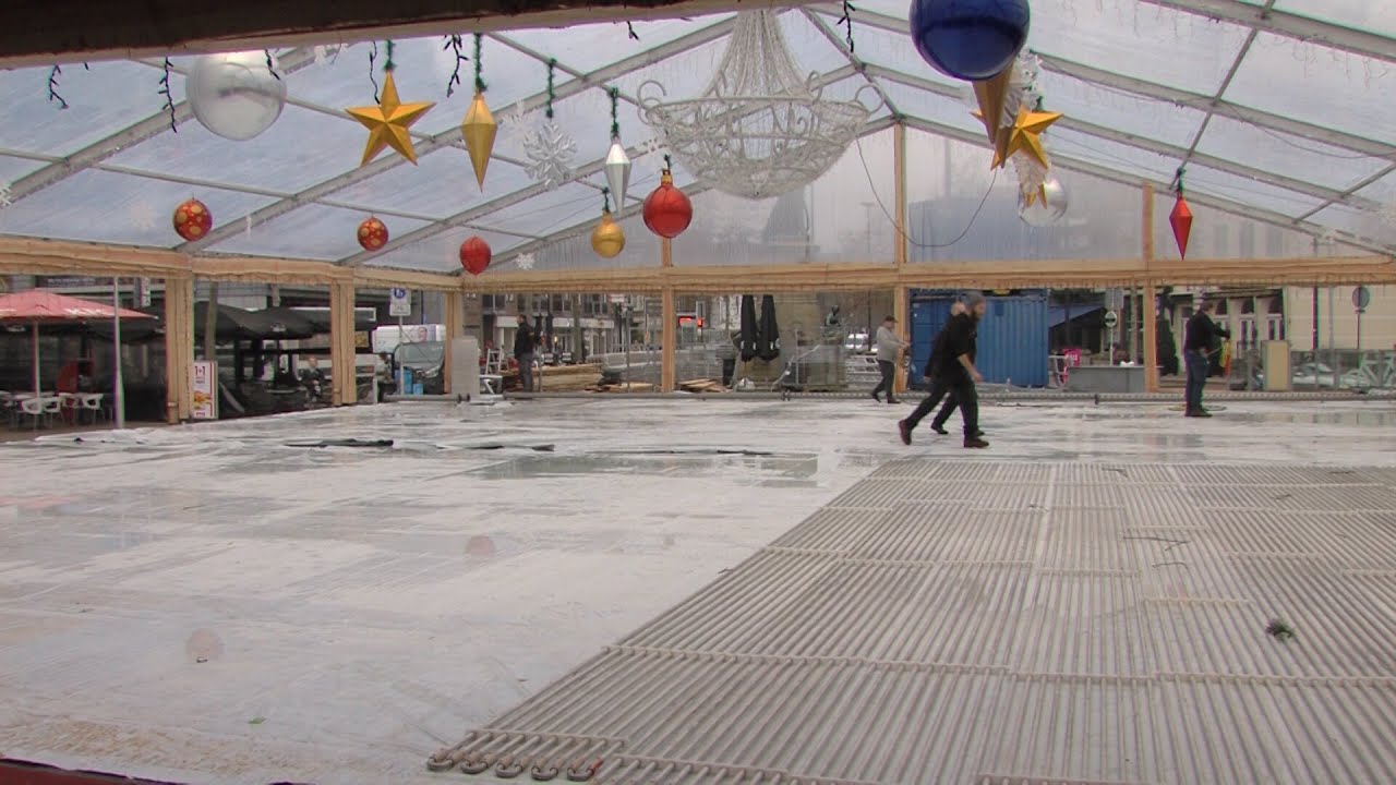 IJsbaan in de binnenstad weer afgebroken, vervolg nog onzeker