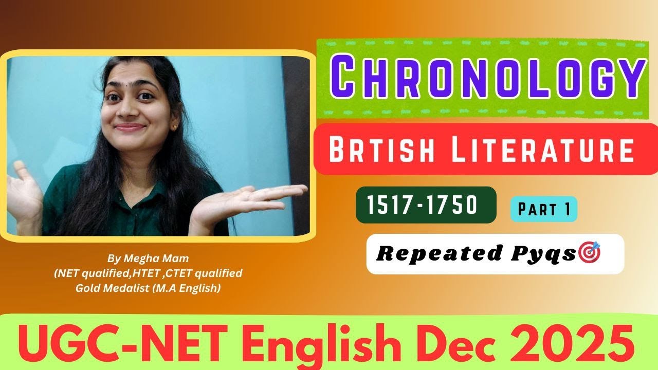 Хронология британской литературы - Часть 1 | SET | UGC NET ENGLISH | CUETPG 