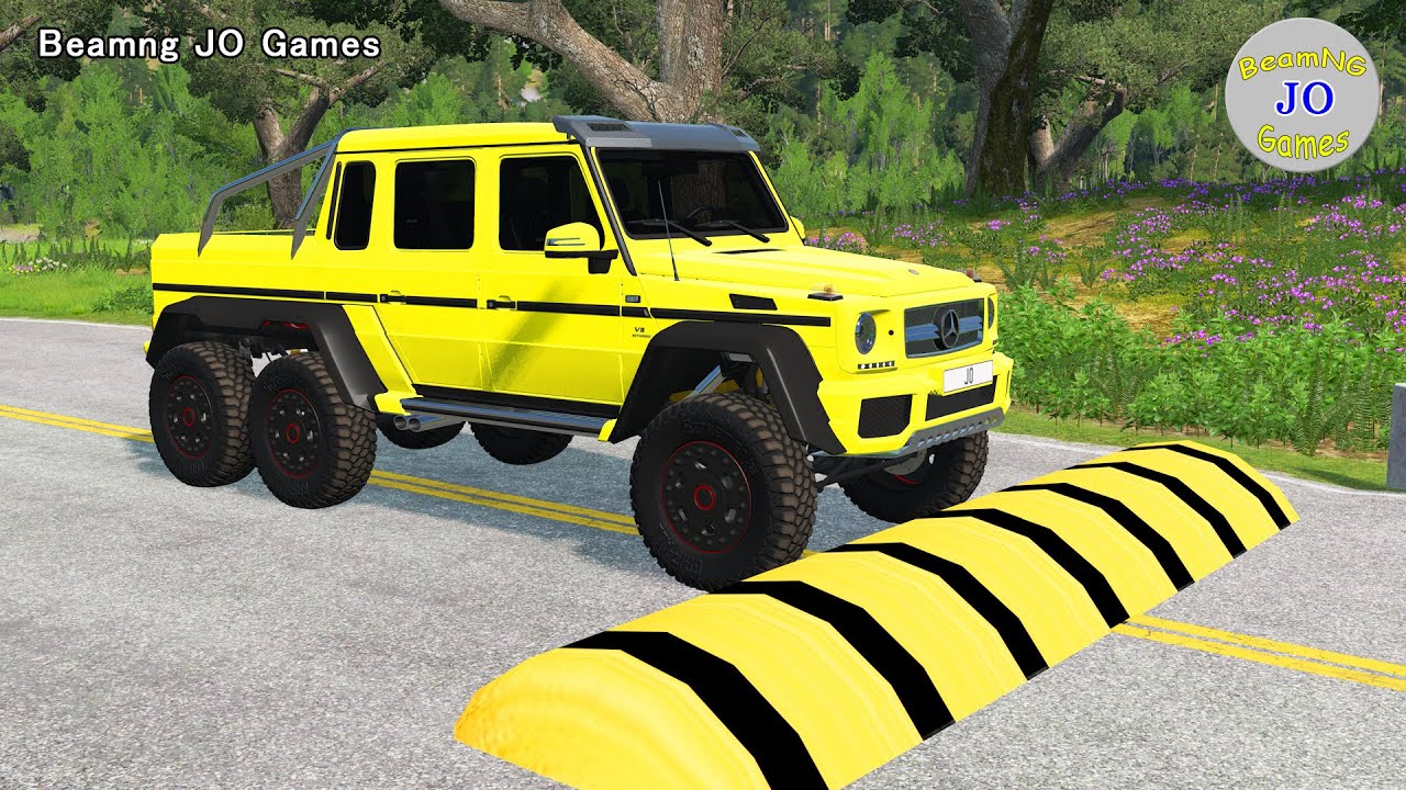 Cars vs Massive Speed Bumps # 546 &ndash; BeamNG JO Games