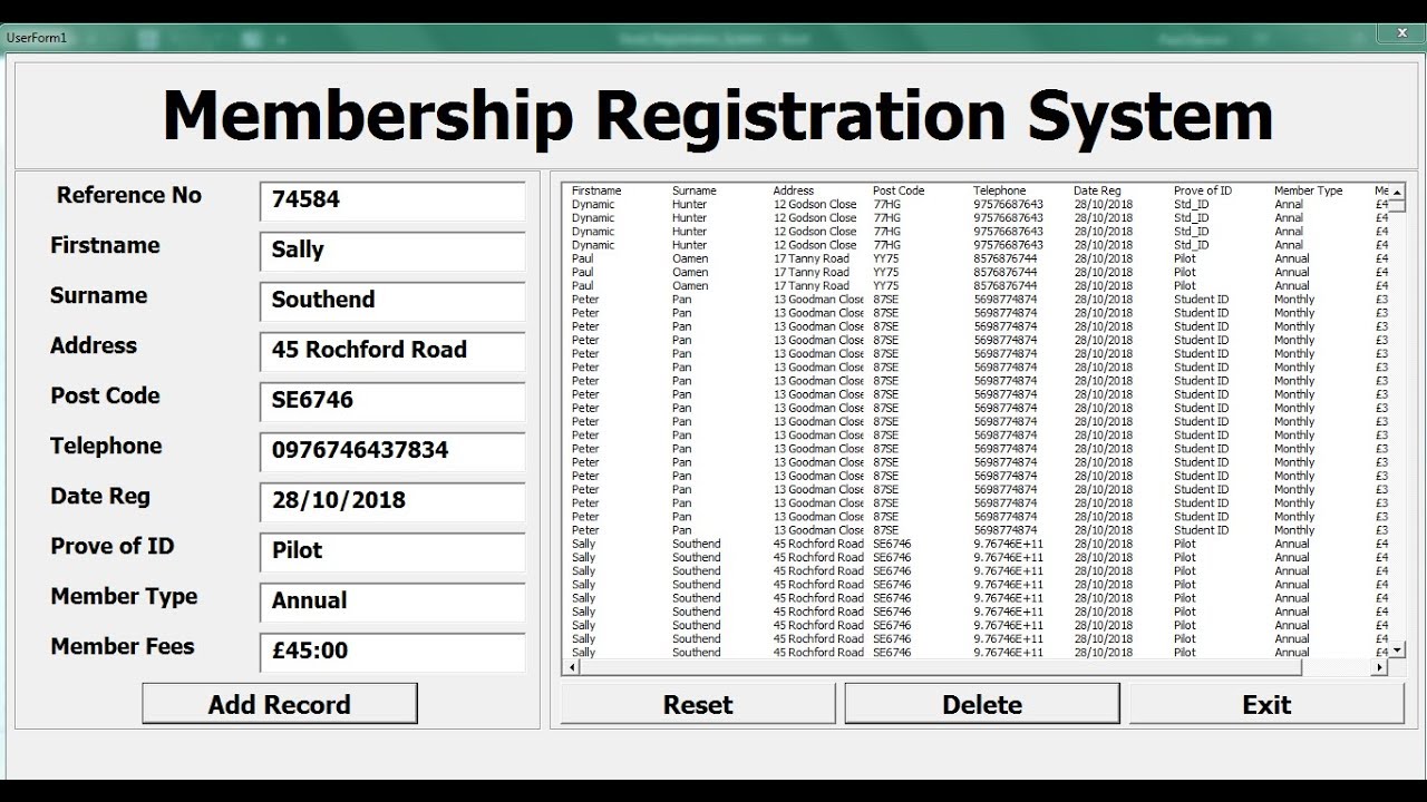 How to Create a Registration System in Excel using VBA - Full Tutorial