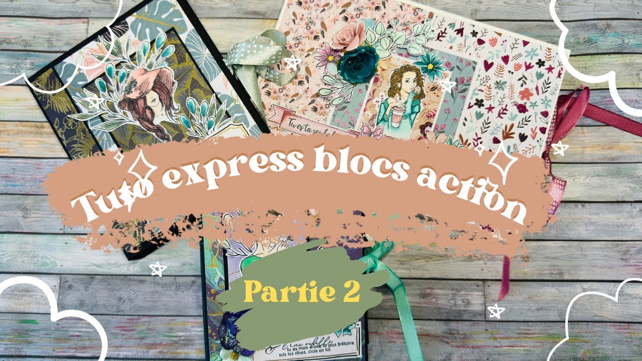 Tuto express et facile 2/3 blocs d'action #scrap #scrapbooking #tutoriel #action #ideas #tutorial