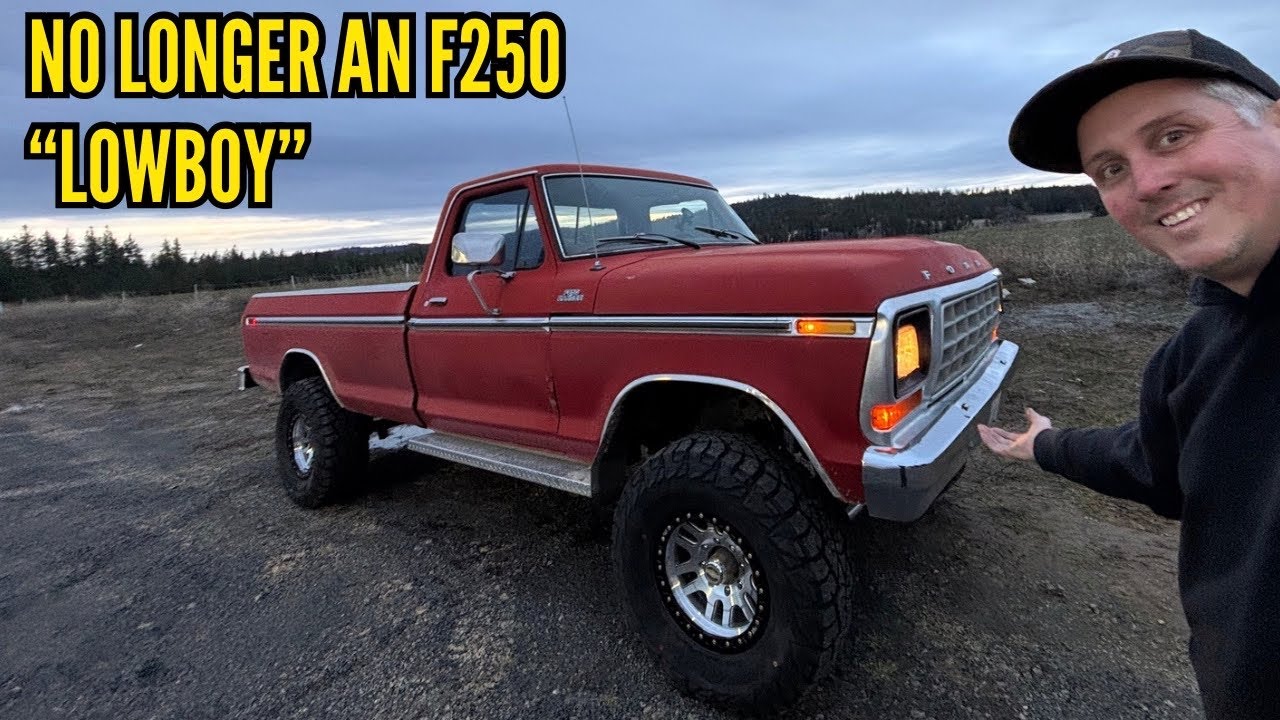 1979 Ford F250 Lift kit, wheels and tires. Dentside Transformation.