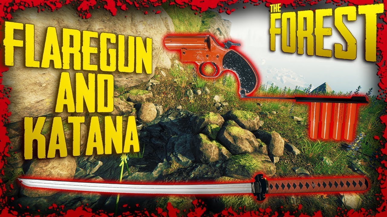 S1E12: Katana & Flare Gun Run + Killing An Armsy With Melee Weapons!| The Forest
