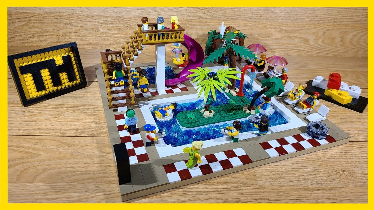 Huge Lego Water Park MOC With Lazy River