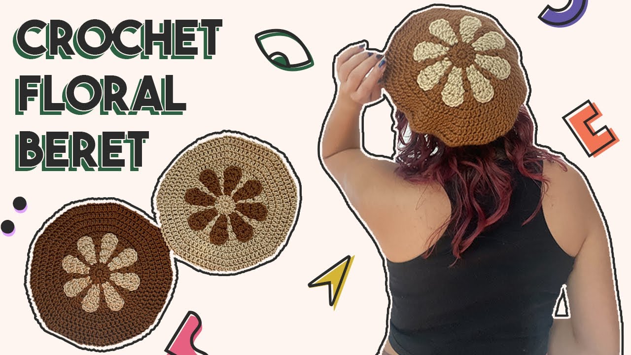 Crochet Funky Floral Beret Tutorial