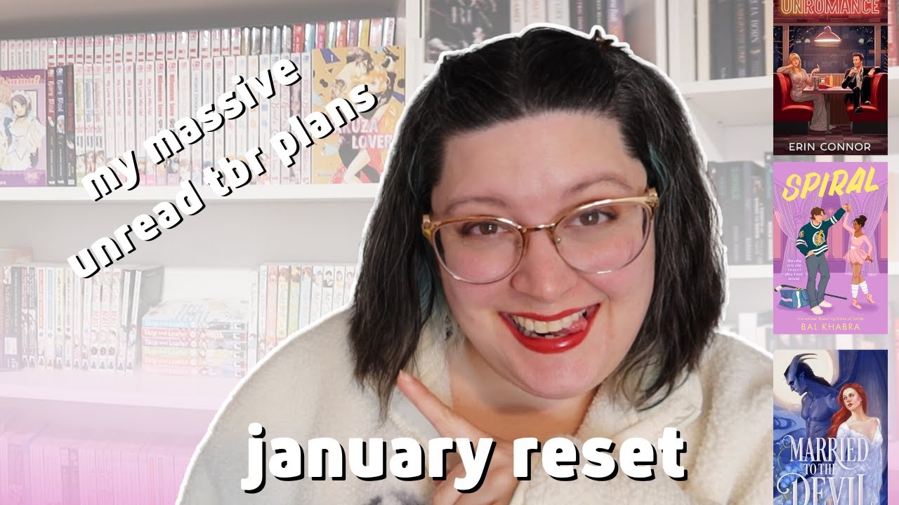 tackling my massive unread tbr piles, fantasy romance, hockey romance and monsters  | January Reset