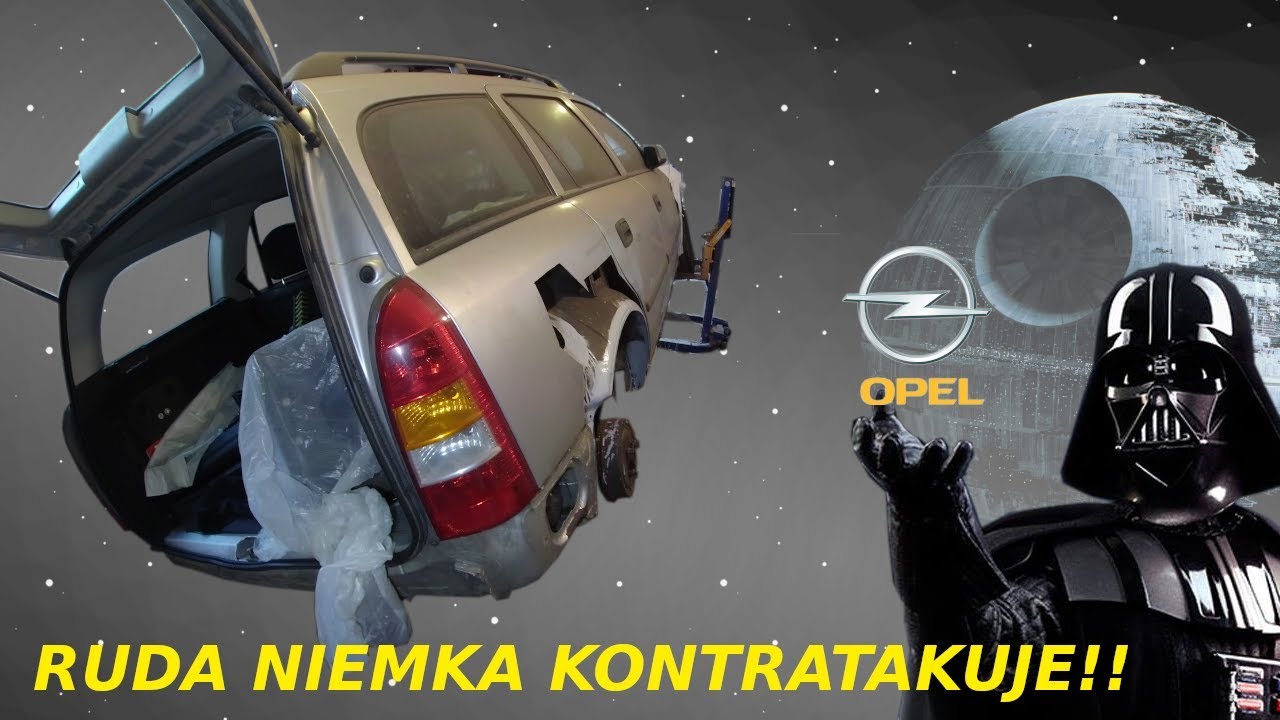 Ruda Niemka Kontratakuje! Opel Astra G - wymiana błotnika tylnego, naprawa progu i podłużnicy.