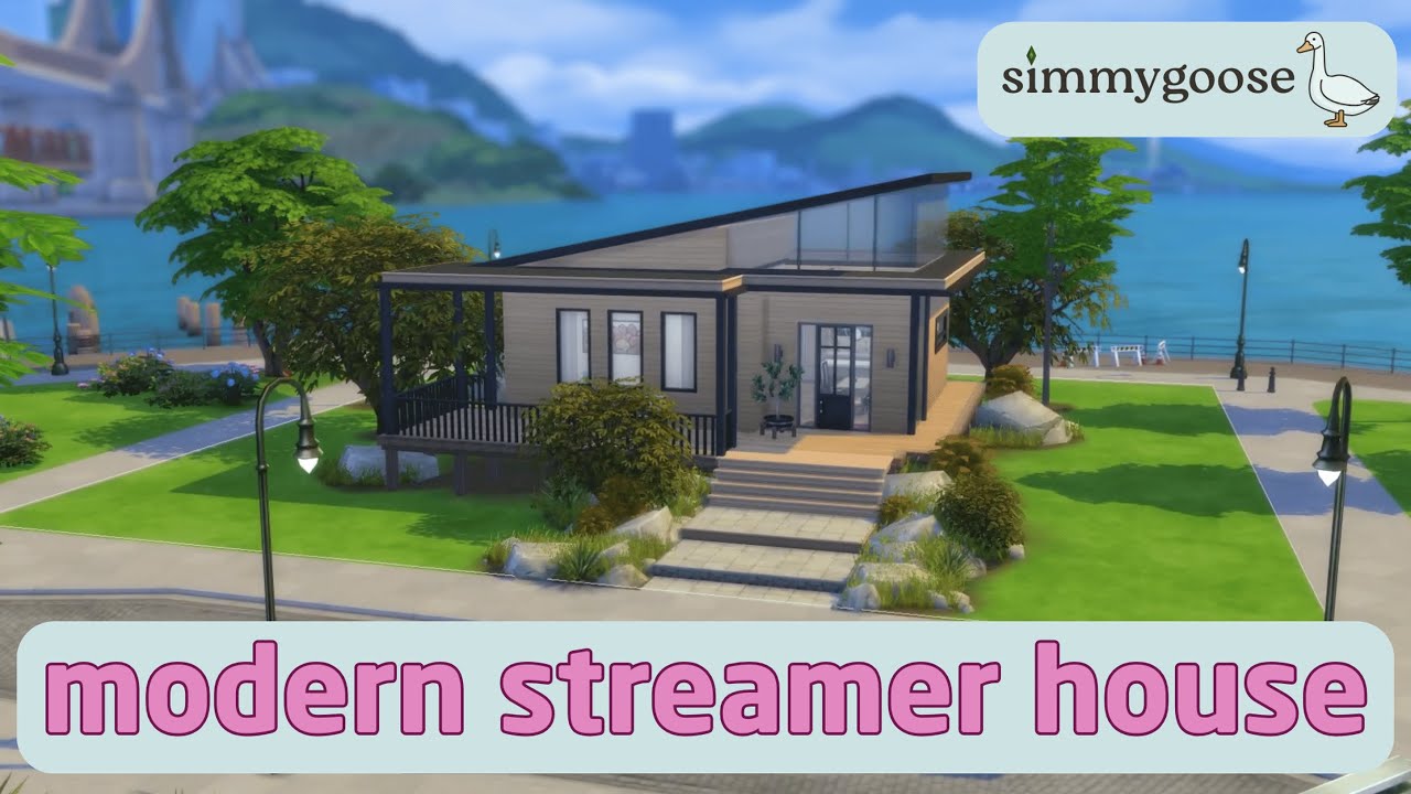 Modern Streamer House 👾 (no CC or Mods) // The Sims 4 Speed Build