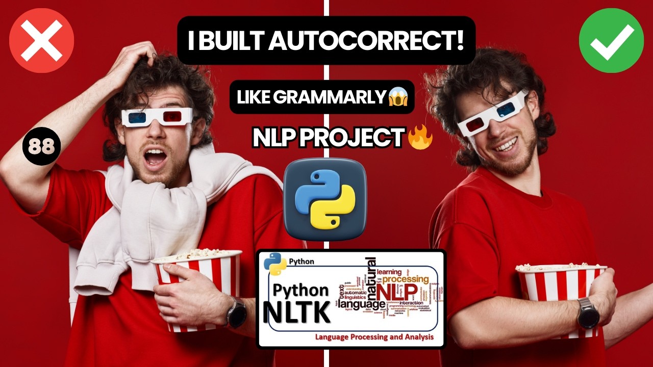 Проект 88: Я создал систему автокоррекции на Python (аналог Grammarly!) | NLP | NLTK