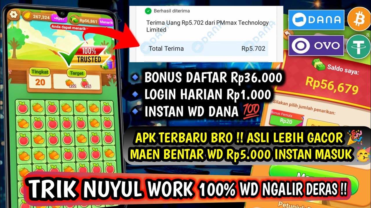 STABIL Rp1.170 PER IKLAN !! Cara Nuyul Aplikasi Penghasil Uang Terlegit 2026 WD DANA OVO, Dana Kaget