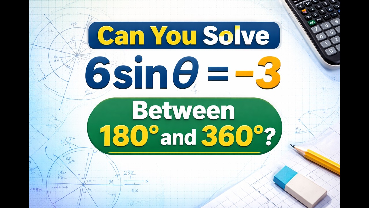 Solve 6sin⁡𝜃=−3 Between 180 and 360?