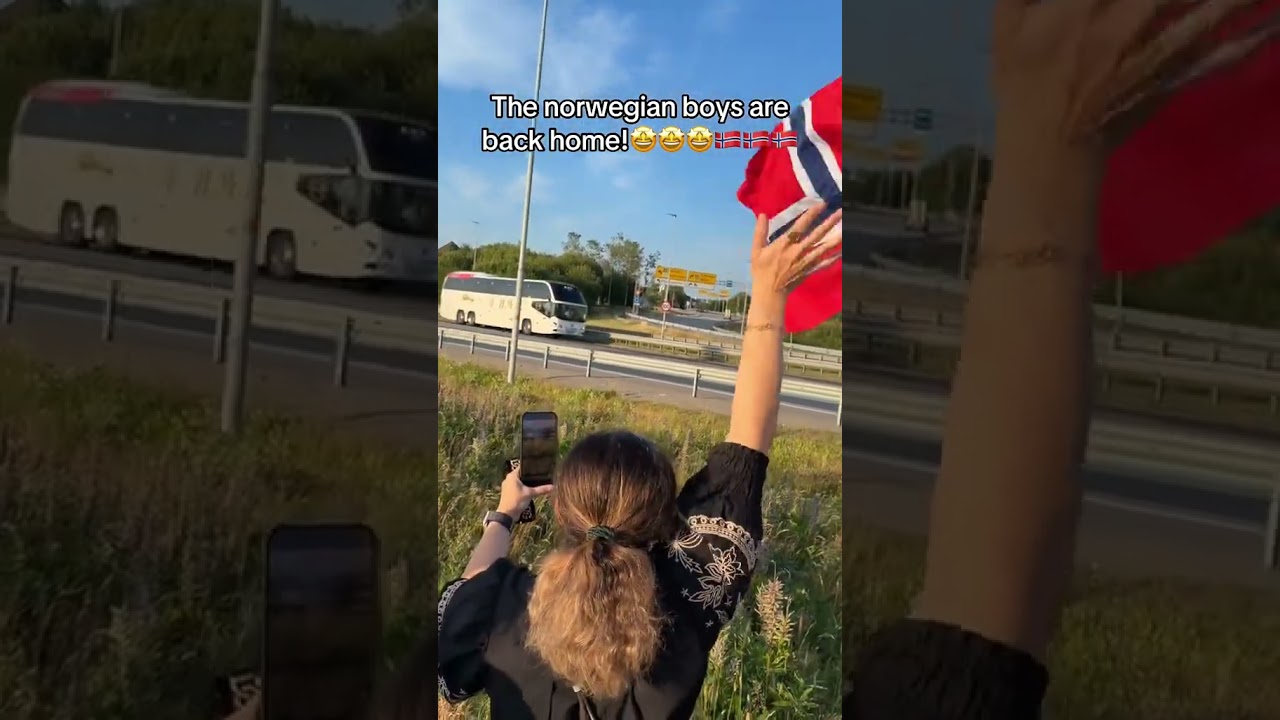 🇳🇴 Norway Team Returns Home to an Incredible Welcome! ❤️⚽