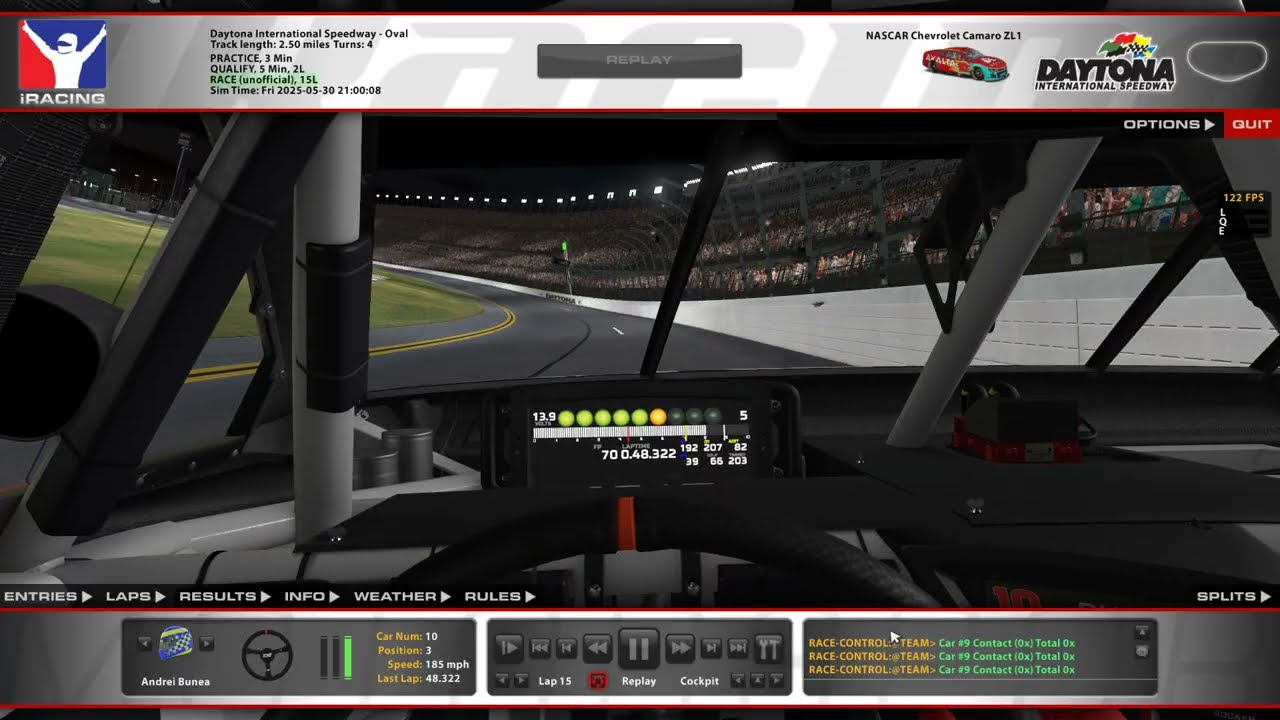 Onboard Win at Daytona International Speedway in the NASCAR Next Gen Car (I'm the 10 car) iRacing