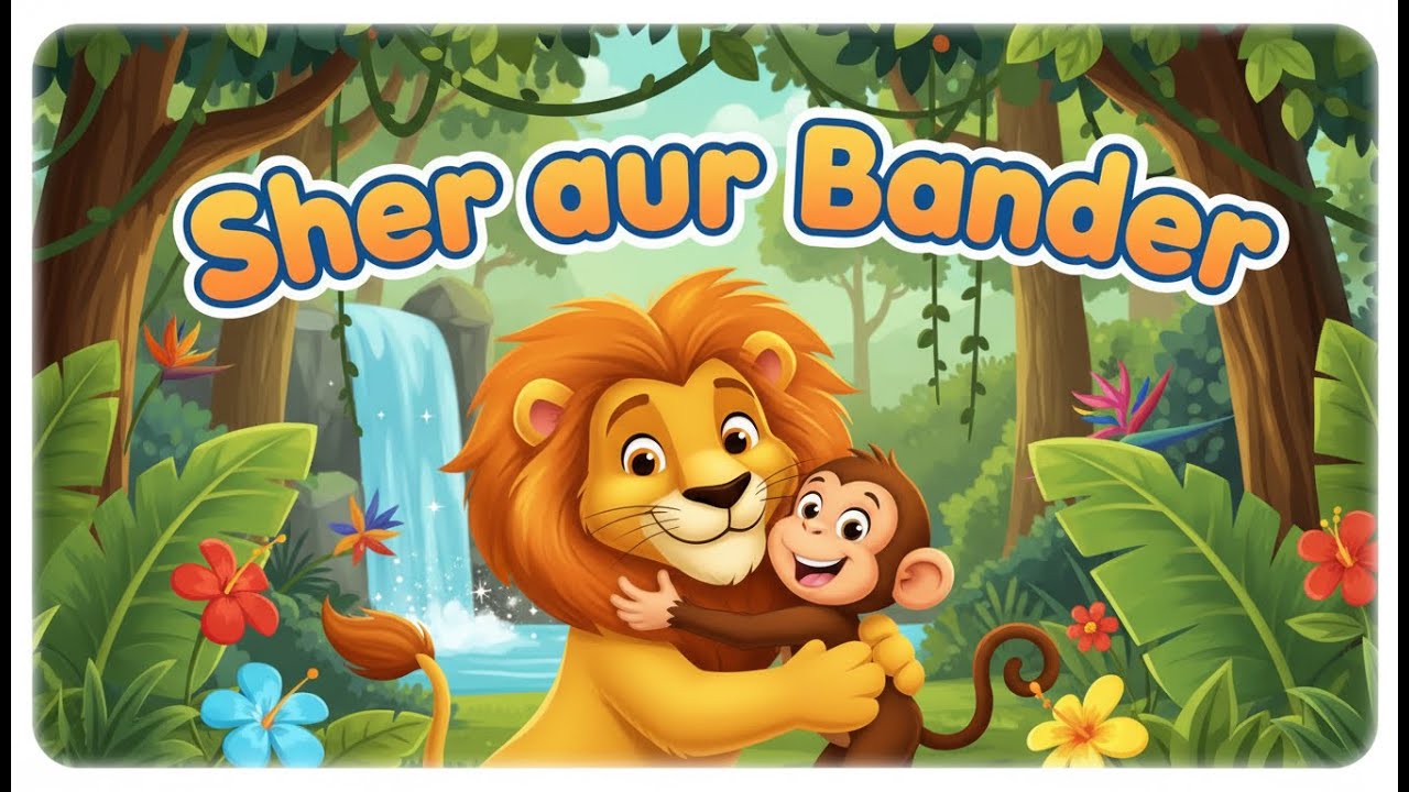 Sher aur Bandar ki Dosti 🦁🐒 | Hindi Kahani for Kids | Moral Story | Cartoon Story