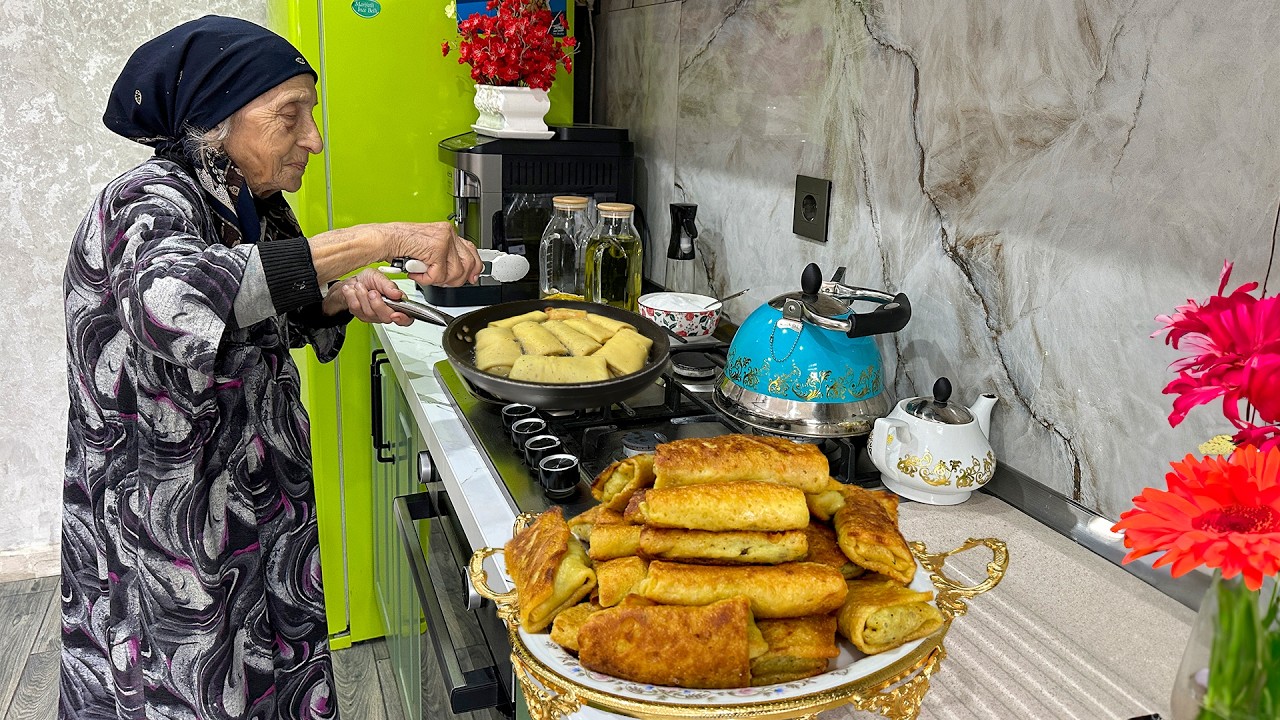 Этот азербайджанский блинчик вас поразит! Такой хрустящий, такой вкусный!
