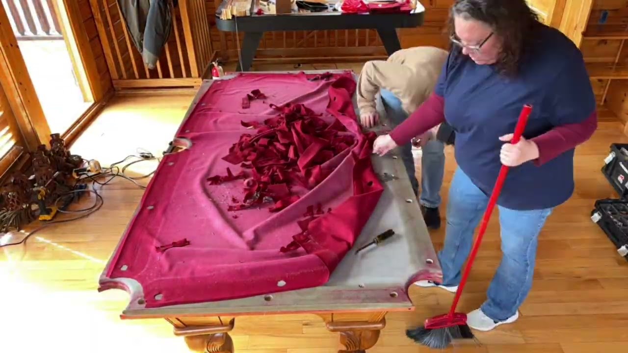 Pool table recover by Beard's Billiards and Games