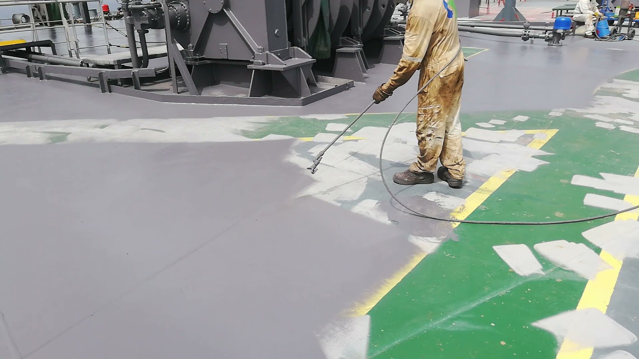 SHIP MAINTENANCE - PART 5 - PAINT FINISH COAT - PAINT SPRAY MACHINE
