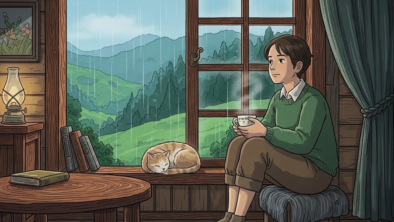 A Rainy Afternoon in My Old Hometown Slow Living, Quiet Tea, and Gentle Longing 🌧️🍵