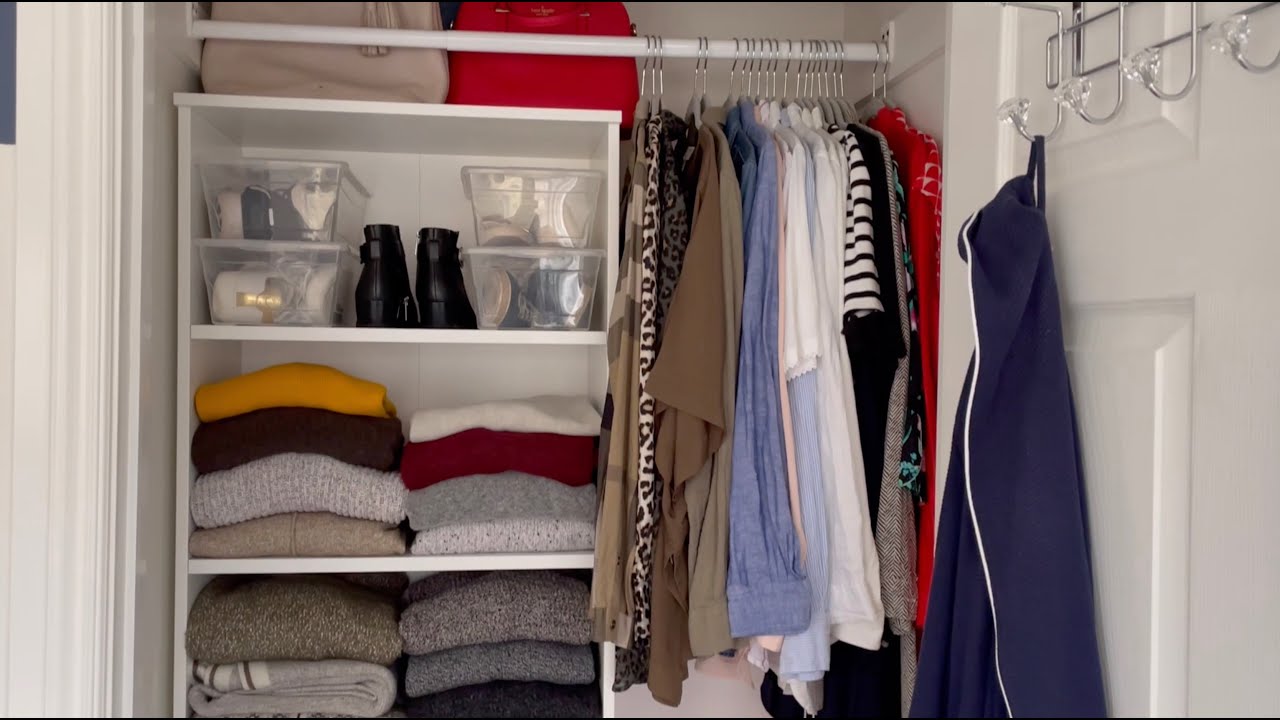 ASMR Satisfying Realistic Closet Organization - Cleaning, Folding, Organizing, No Talking