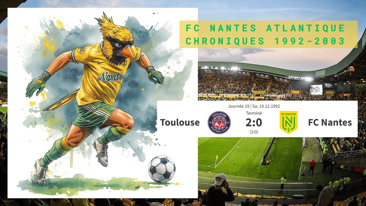 19e journée 1992 93 : Toulouse FC- FC Nantes