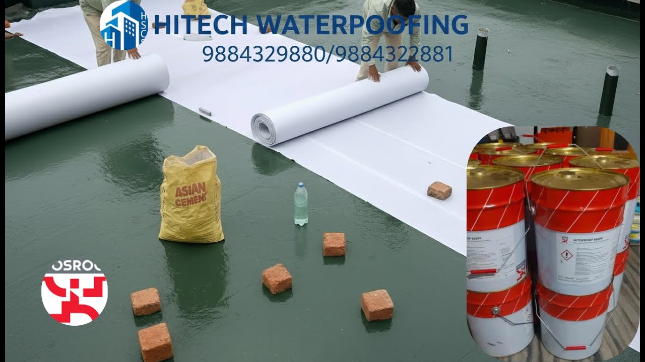 Nitoproof 600pf application Fosroc chemicals / Hitech waterproofing Pu waterproofing #waterproofing