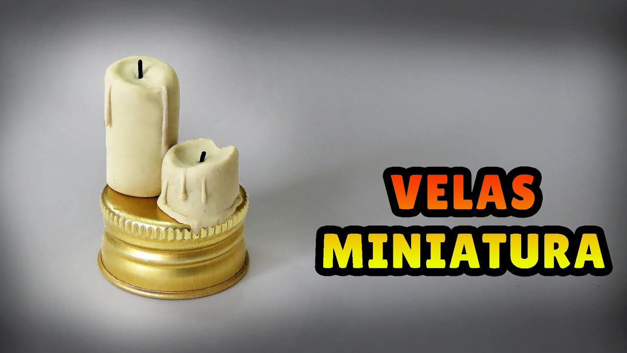 🔴 FAÇA VELAS MINIATURA - Tutorial Fácil Biscuit, clay, plastilina , Pasta Americana - DIY halloween