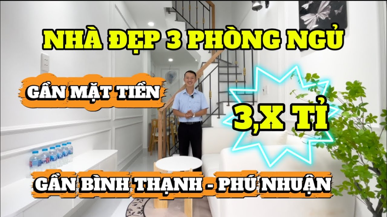 HIẾM LẮM Ạ , NHÀ ĐẸP 3 PHÒNG NGỦ , GẦN MẶT TIỀN GIÁP QUẬN BÌNH THẠNH , PHÚ NHUẬN CHỈ HƠN 3 TỈ