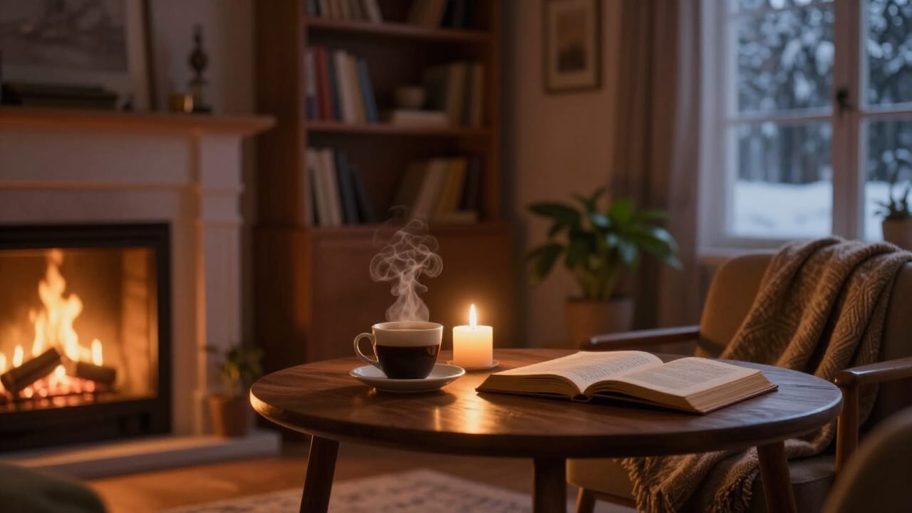 Cozy Reading Fireplace Jazz ☕📖❄️ | Soft Winter Jazz to Unwind