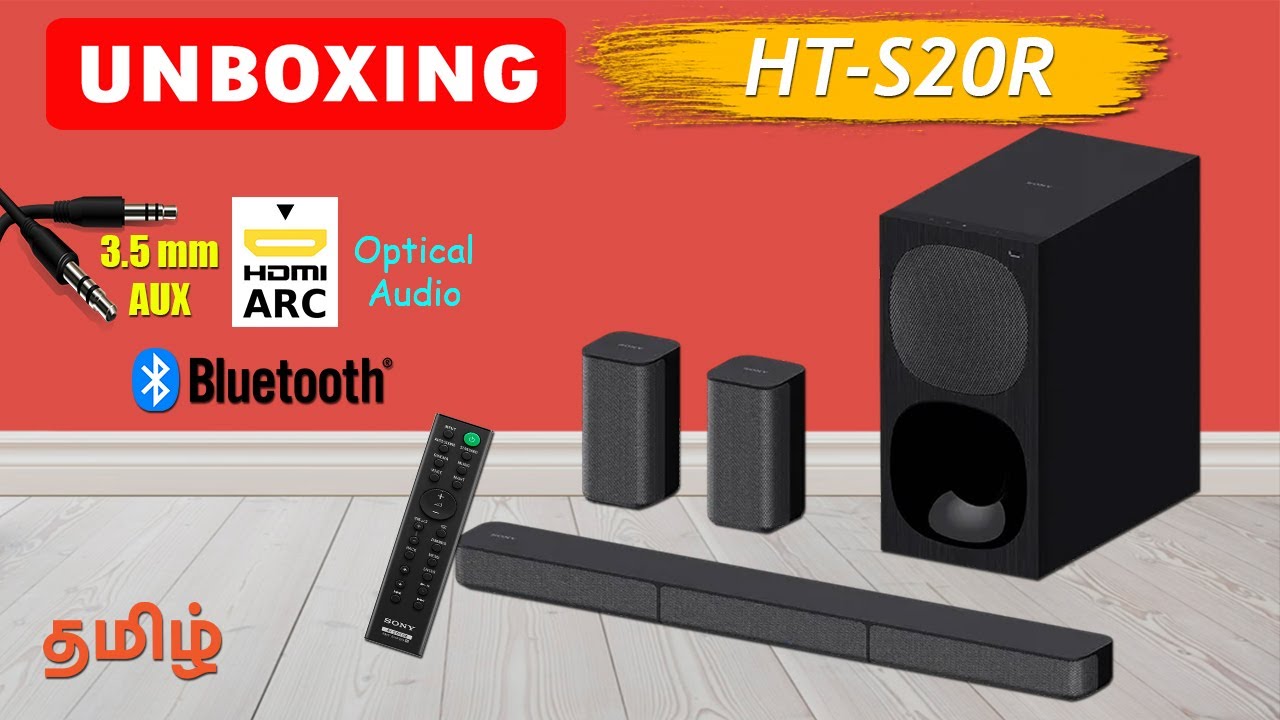 Sony HT-S20R Unboxing Review & testing Tamil | 400 W RMS soundbar