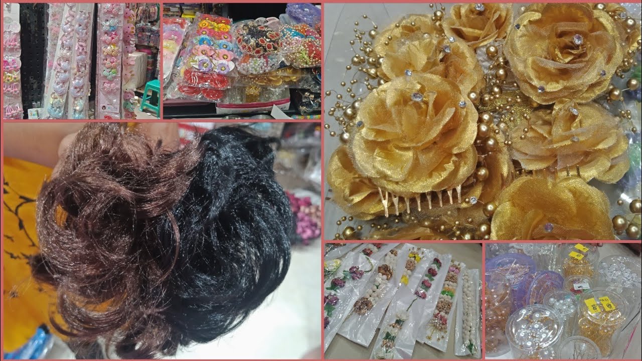 Branded hair accessories whole sale market ! Hair clips, Hair bands for very cheap rates/Begum bazar