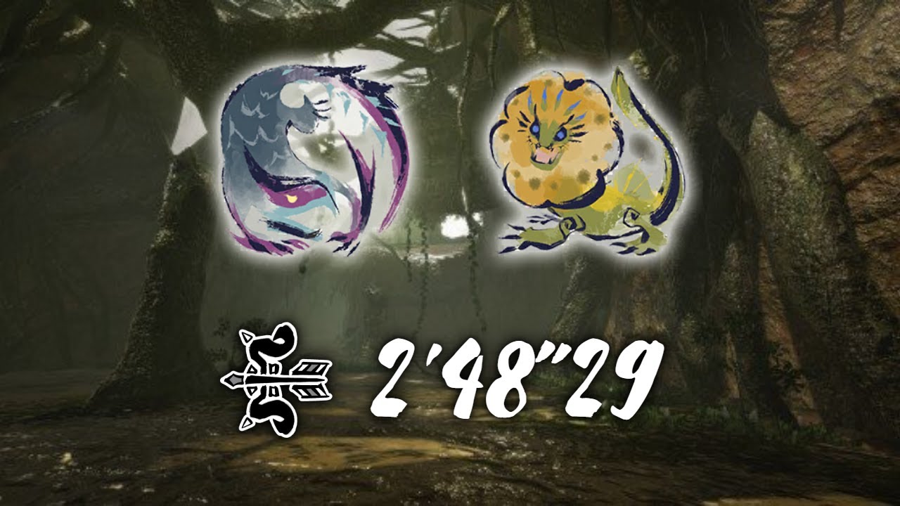 MHRise | Arena 3: Nargacuga and Royal Ludroth | Bow Solo 2'48''29