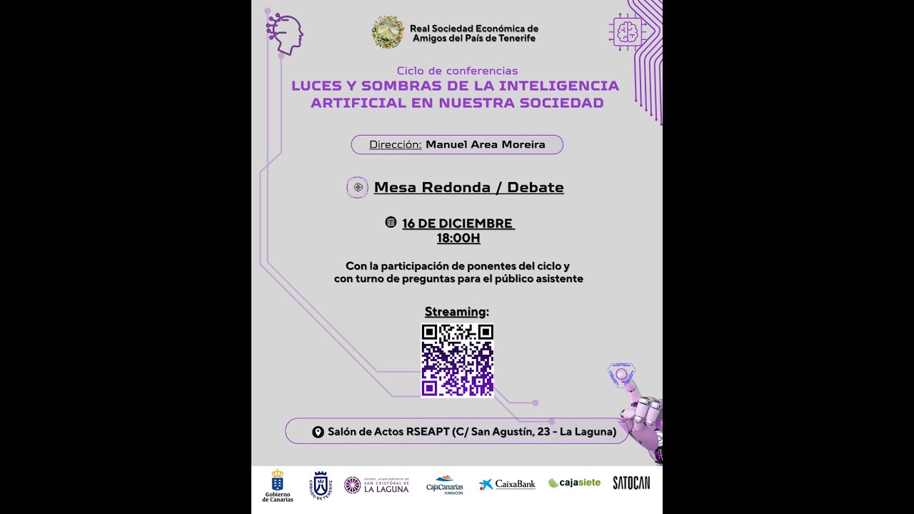 Ciclo LUCES Y SOMBRAS DE LA IA EN NUESTRA SOCIEDAD: Mesa redonda