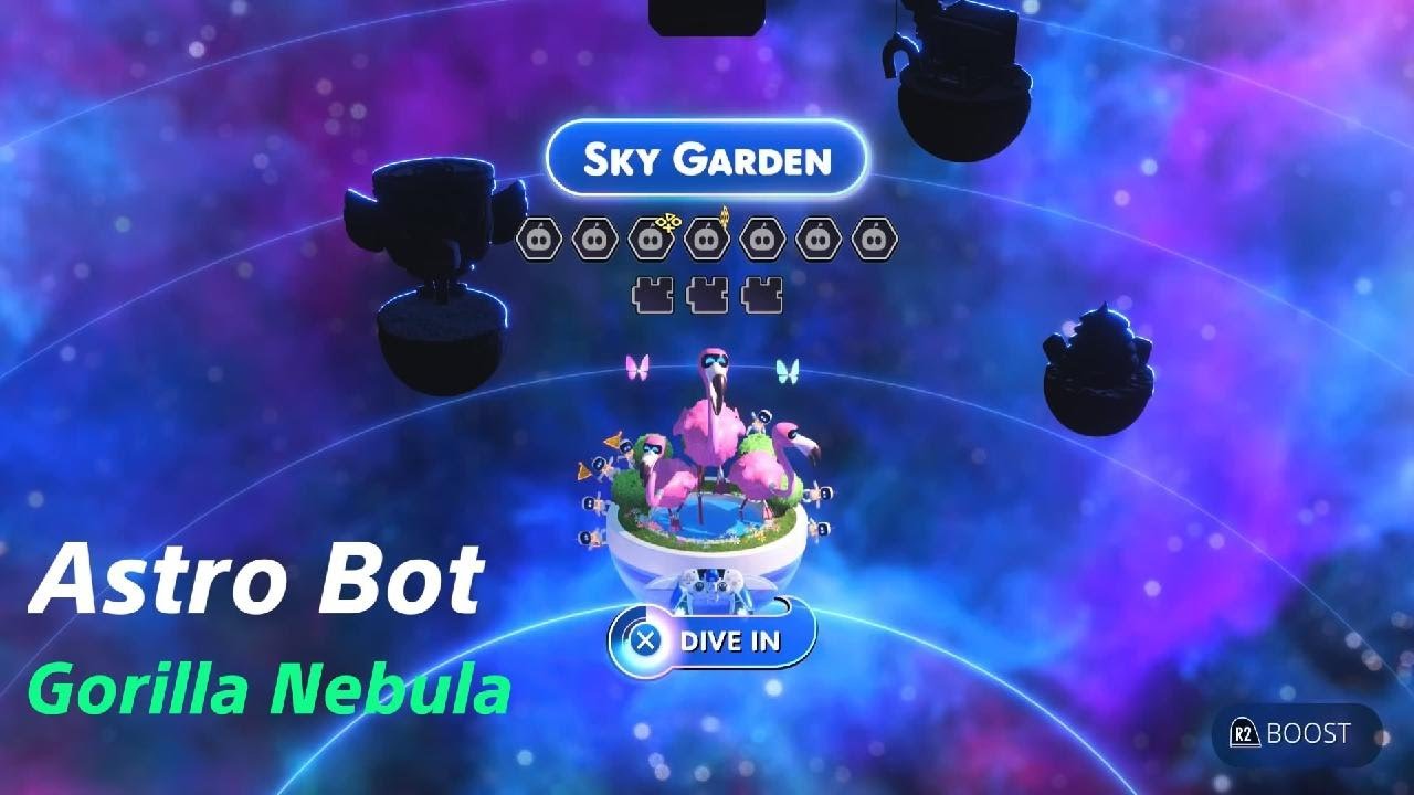 ASTRO BOT - Gorilla Nebula - Sky Garden - 100% Walk-through (All BOTS AND PUZZLE PIECES)